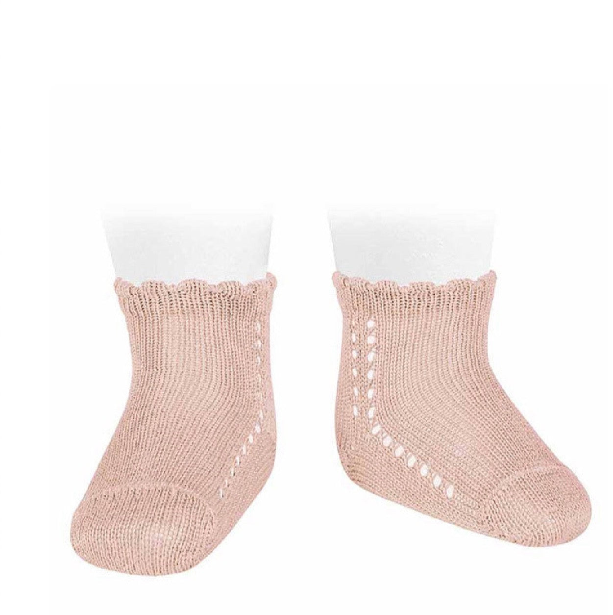 🎀SS26 2569-4 Calze Corto Traforate Bambina in Cotone – Cóndor | Made in Spain