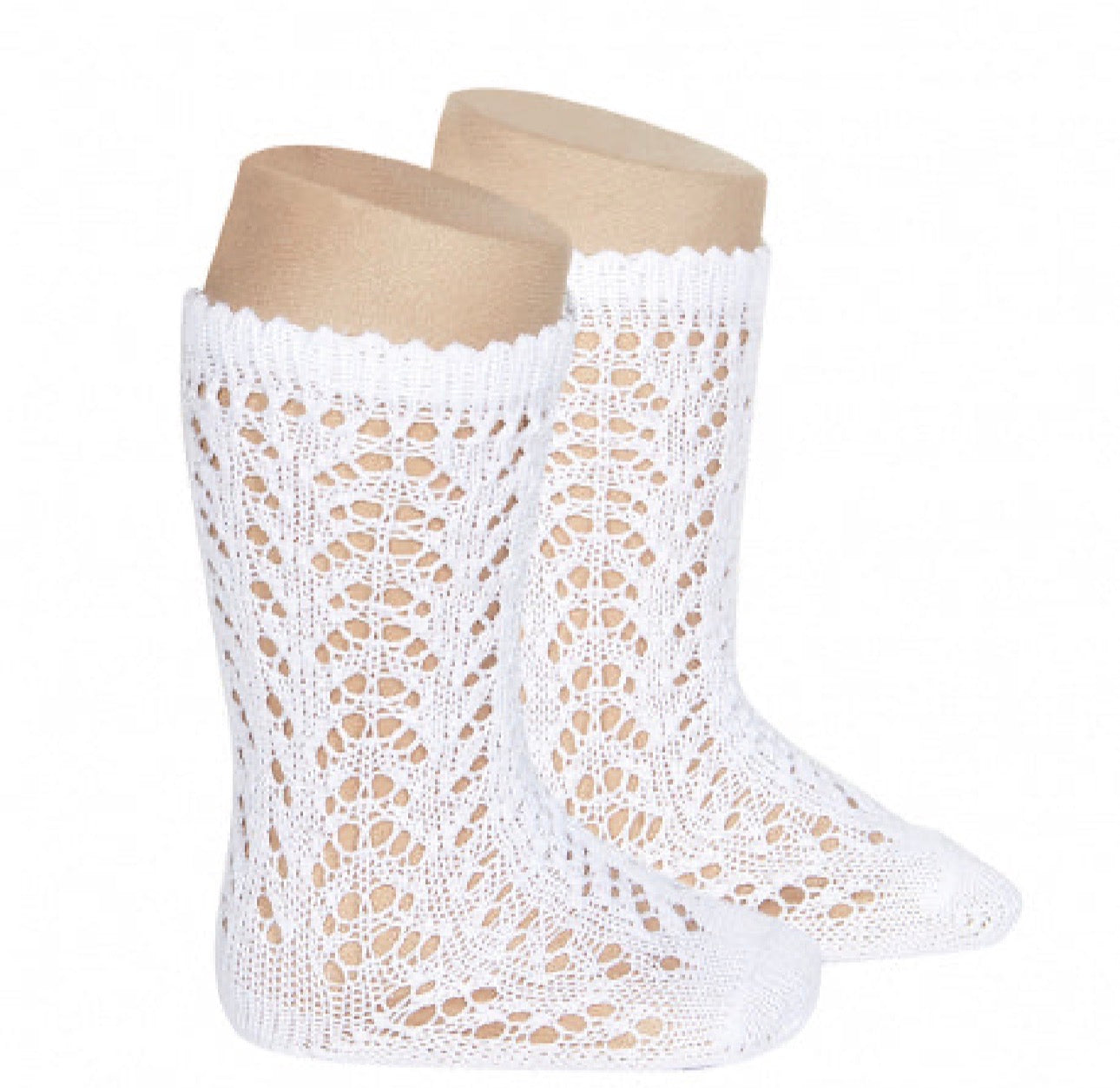 🎀SS26 2518-2 Calze lunghe in cotone 100% traforate. - Condor