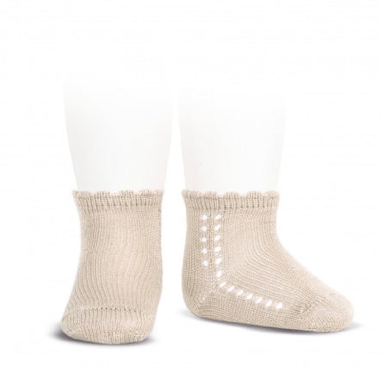 🎀SS26 2569-4 Calze Corto Traforate Bambina in Cotone – Cóndor | Made in Spain