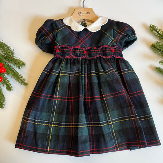 Abito tartan verde W25-2861