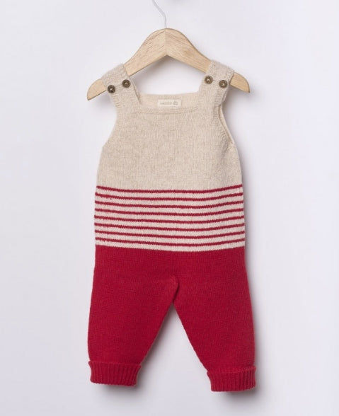 Set Snow Flake cardigan e dungarees I25 09308B