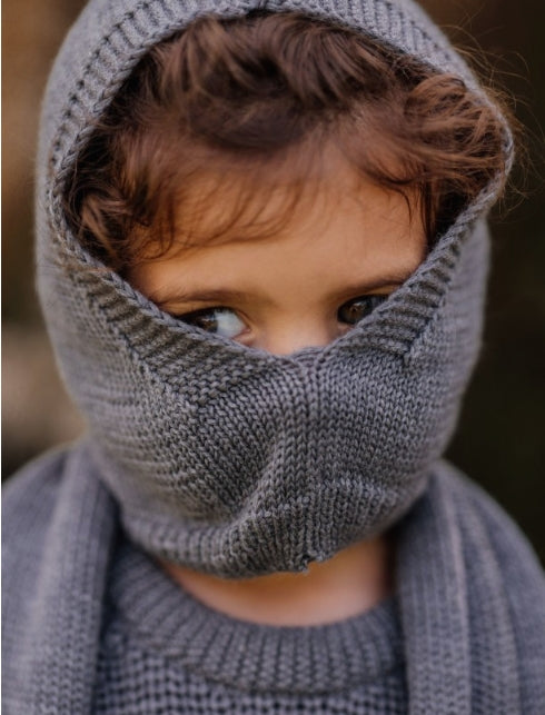 Balaclava knitted in merino wool | SCHOOL AND FUN I25.13307B