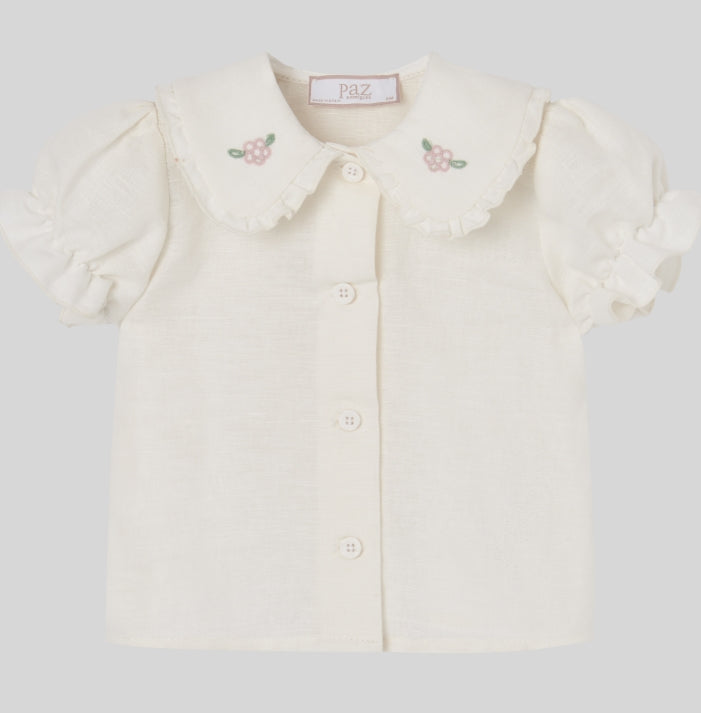 SS26 set Blusa Ricamata e Bloomer 153597 Paz + 1 solo salopette✅