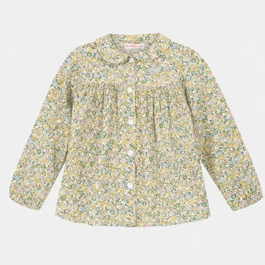 🐡Camicia P.Smock M/Lunga Bambina Liberty Betsy Ann Giallo P.R
