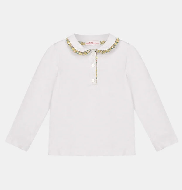 🐡Polo M/Lunga Colletto Bambina Liberty POLO P.R