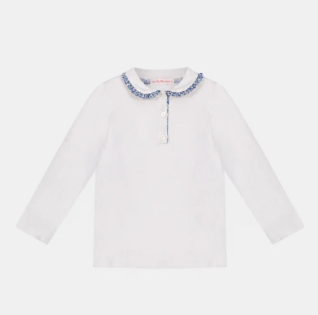 🐡Polo M/Lunga Colletto Bambina Liberty POLO P.R