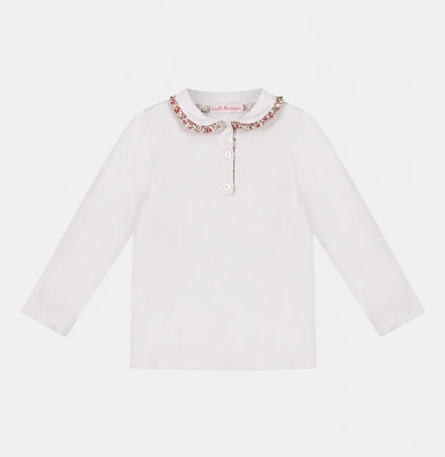 🐡Polo M/Lunga Colletto Bambina Liberty POLO P.R
