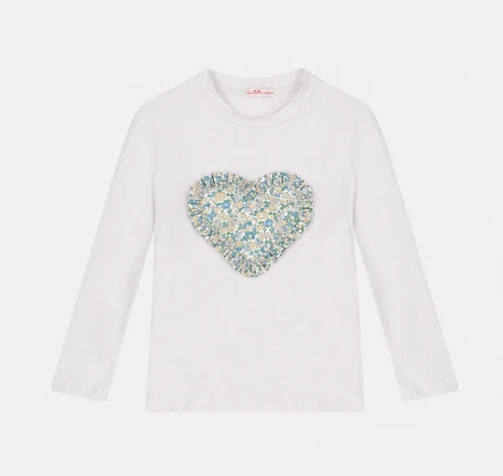 🐡T-Shirt M/Lunga Cuore Bambina Liberty TSF-57  P.R