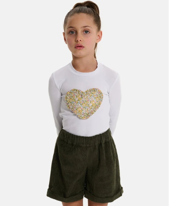 🐡T-Shirt M/Lunga Cuore Bambina Liberty TSF-57  P.R
