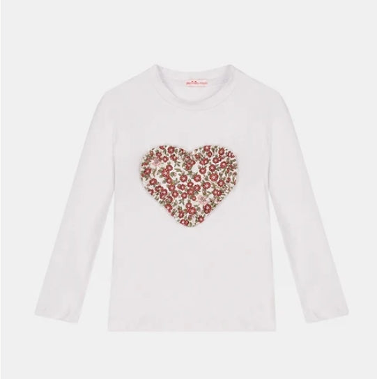 🐡T-Shirt M/Lunga Cuore Bambina Liberty TSF-57  P.R