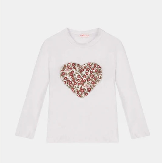🐡T-Shirt M/Lunga Cuore Bambina Liberty TSF-57  P.R