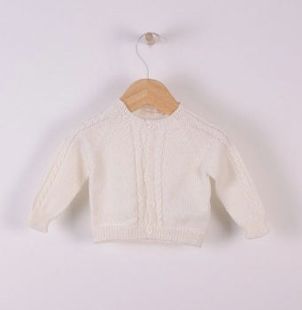 Cardigan Neonato in Lana Merino – Bottoni in Madreperla Wedoble