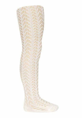 🎀SS26 2531-1 Collant Traforato Bambina in Cotone – Cóndor | Made in Spain