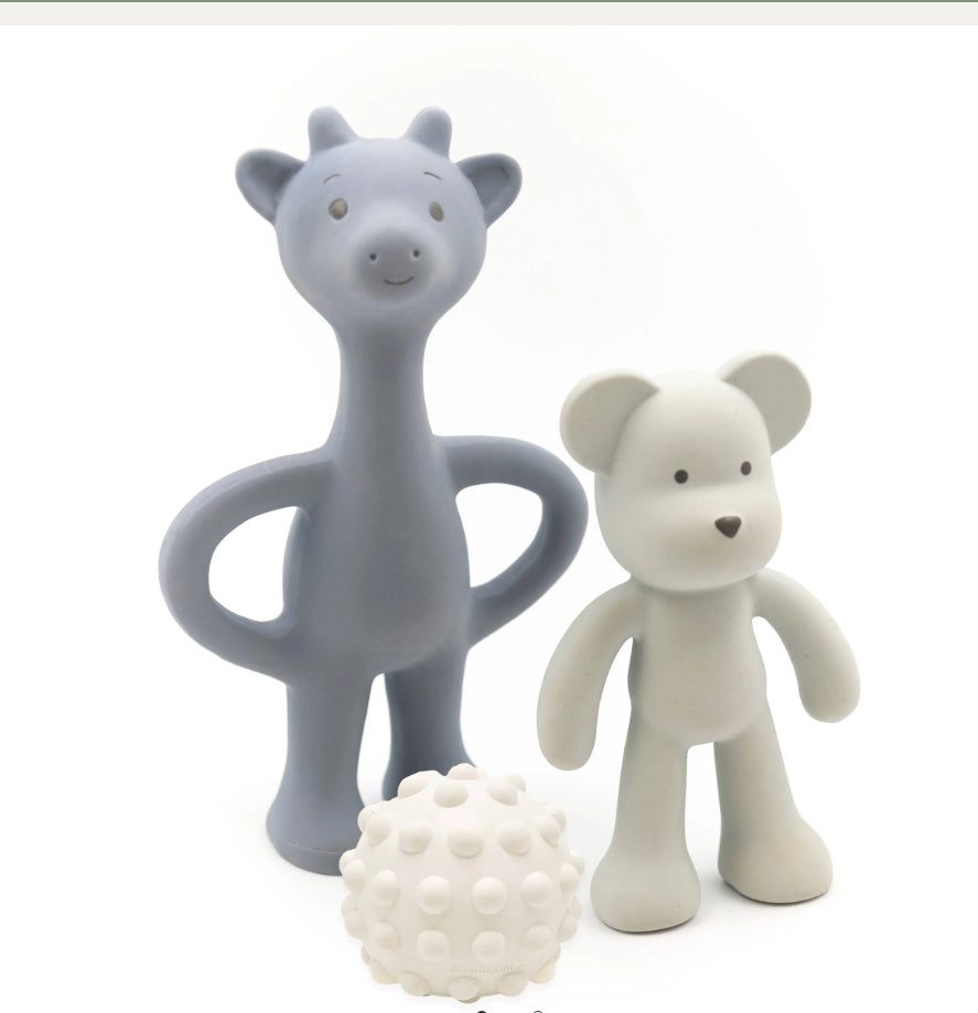 🎋AI26/27 Kit Primi Giochi in Gomma Naturale per la dentizione Bamboom