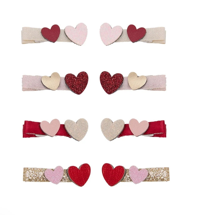 🎀 AI26/27 Teeny weeny heart salon hair clips M.L