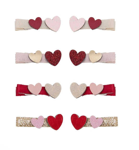 🎀AI26/27 Teeny weeny heart salon hair clips M.L