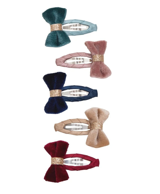 🎀AI26/27 Tinkerbell velvet bow mini hair clips M.L
