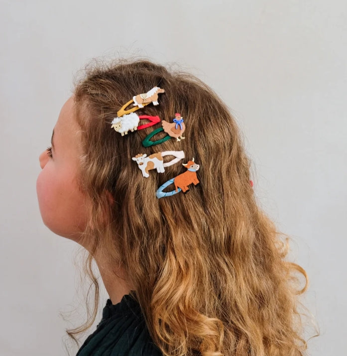 🎀 AI26/27 Fun farm mini hair clips M.L