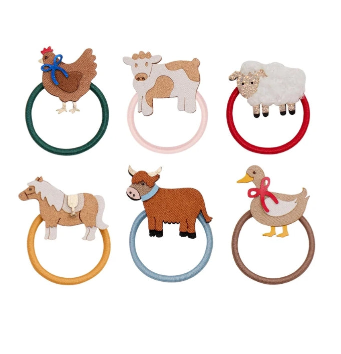🎀 AI26/27 Fun farm mini hair ties M.L