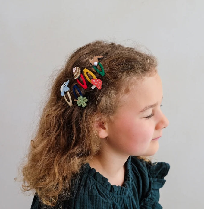 🎀 AI26/27 Woodland pals mini hair clips M.L