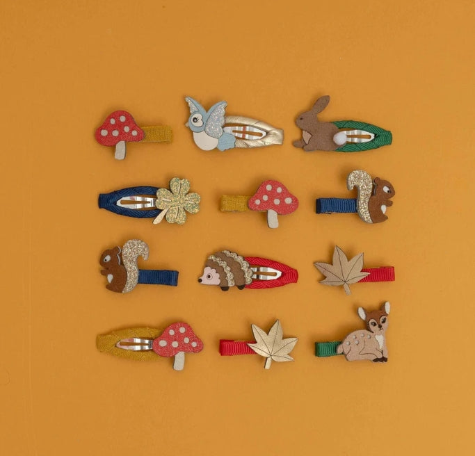 🎀 AI26/27 Woodland pals mini hair clips M.L