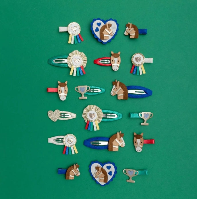 🎀 AI26/27 Pony scalloped heart salon hair clips M.L
