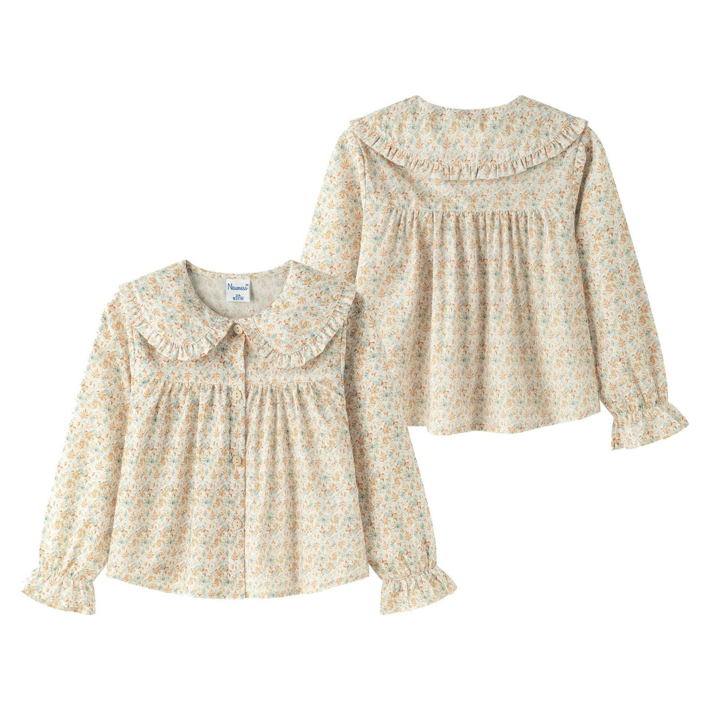 Blusa a maniche lunghe collo Peter Pan inverno bambina JGI95759