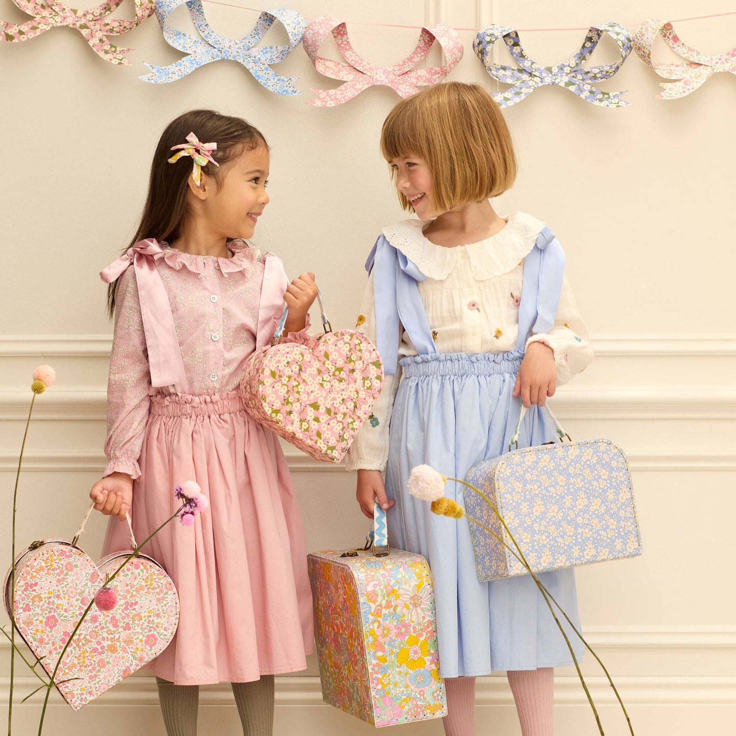 Valigette Meri Meri x Liberty in cartone cucito, set da 2