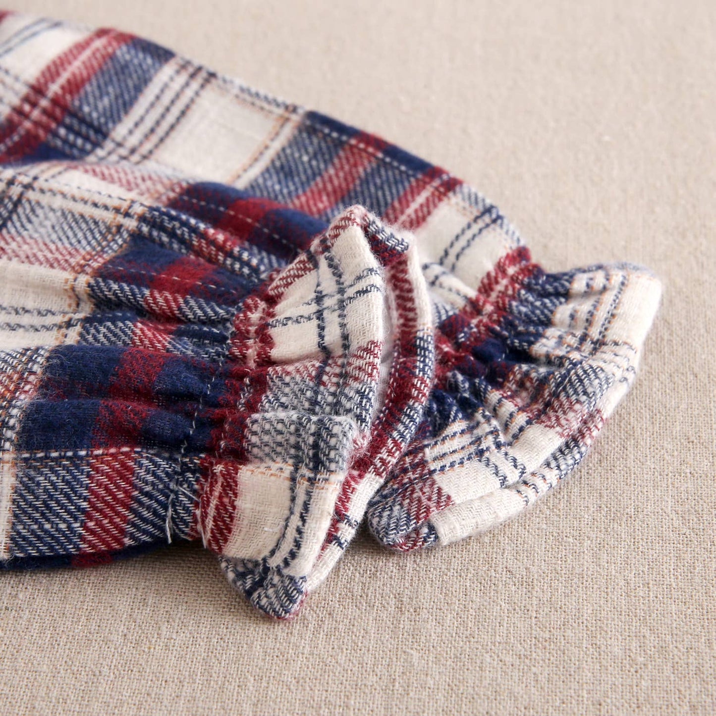 Abito in flanella in tartan scozzese blu, bordeaux e bianco 11410072-6