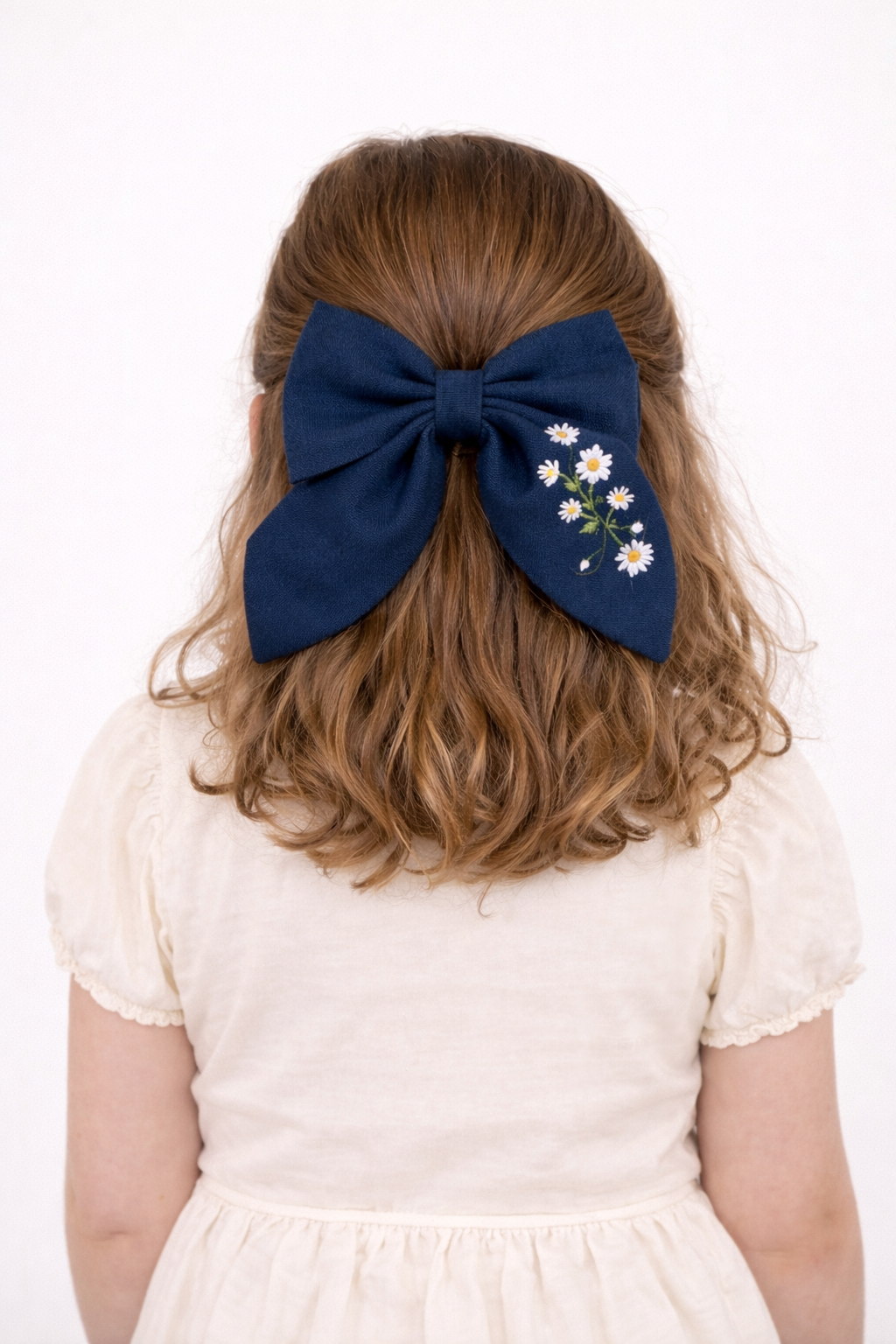 Fiocco per capelli ricamato