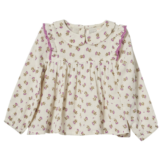 Blusa stampata a fiori - Manon Ecru