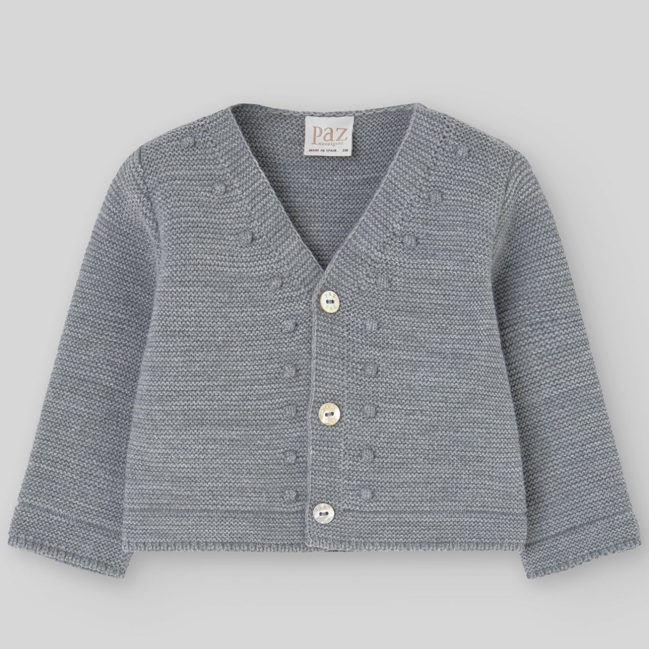 Cardigan neonato in maglia di lana pregiata
