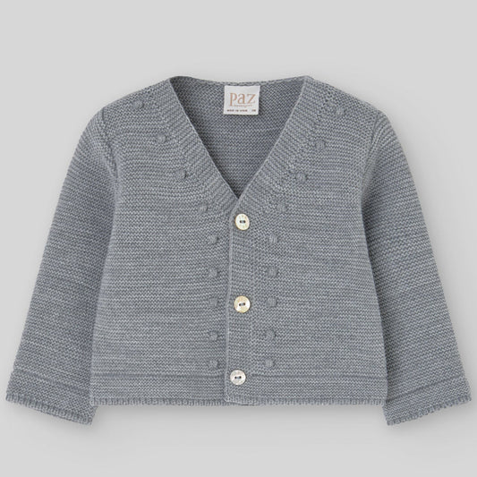 Cardigan neonato in maglia di lana pregiata